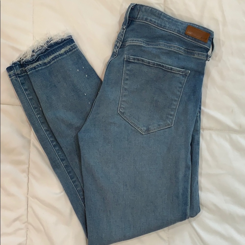 Abercrombie & Fitch Harper Low Rise Ankle raw Hem